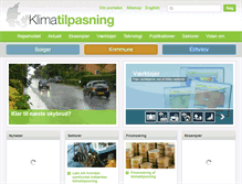 Tablet Screenshot of klimatilpasning.dk